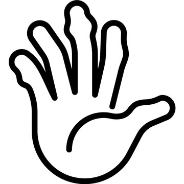 Arthritis in fingers thin line icon. Inflammation in joints. Osteoarthritis.