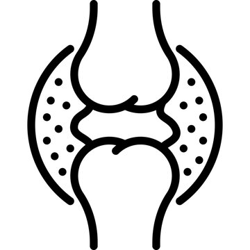 Synovectomy thin line icon. Surgical treatment for joint synovitis