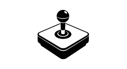 Black joystick icon on a white background a striking silhouette © Amena