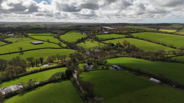 West Country farmland from above