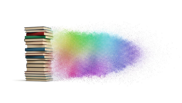 Colorful concentric gradient entropy map isolated on a transparent background