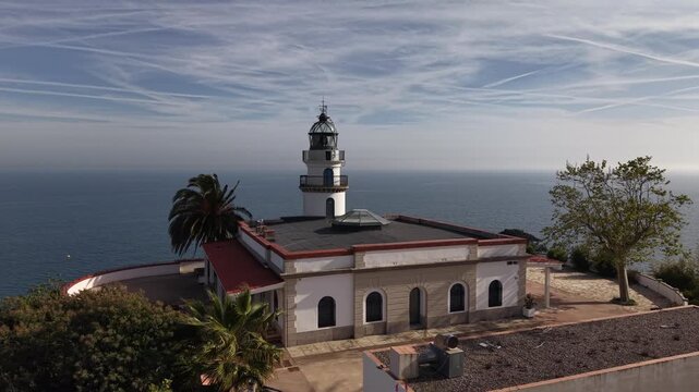 Faro de Calella en la Costa del Maresme de Catalunya