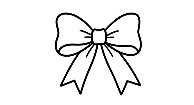 decorative bow, ribbon bow, outline bow, black white bow, gift ribbon, bow knot, line art bow, present decoration, elegant bow, bow icon, ribbon illustration, festive bow, simple bow design, gift wrap