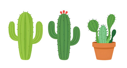 potted cactus illustration, green succulent plant, indoor houseplant graphic, decorative cactus pot, desert plant artwork, cute botanical design, modern home decor plant, small cactus vector, minimal  © mrpixel