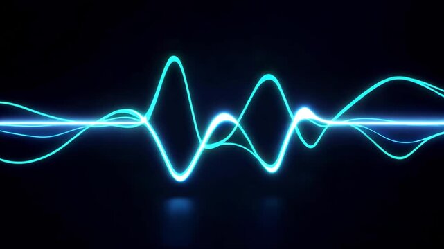 Audio Waveform Signal Digital Visualization Loop 4K
