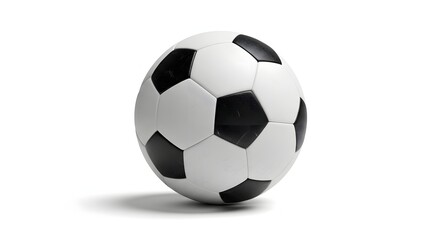 Fototapeta premium Soccer ball isolated on white background, soft shadow