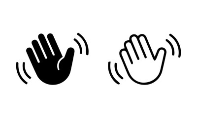 Obraz premium waving hand illustration
