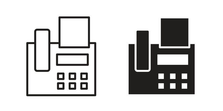 Fax machine icon in line design. editable stroke icon vector. EPS10