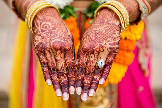 Elegant bride and groom celebrating their sacred union in style