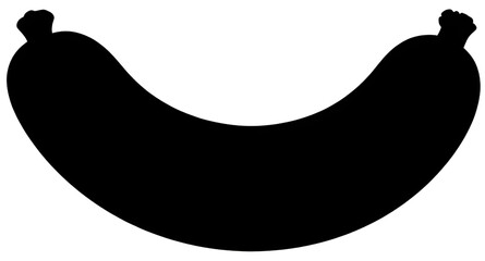 Fototapeta premium sausage, silhouette, black, food, meat, snack, icon, shape, grilled, cooked, deli, protein, butcher, simple, design, element, simple