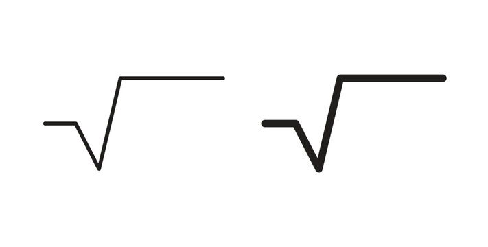 Square root icon vector pictogram pack. icon vector template