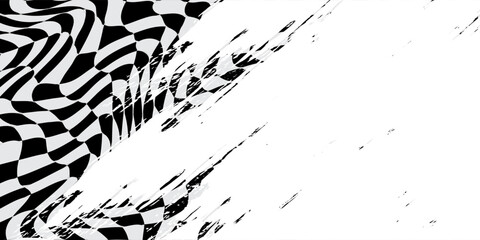 Fototapeta premium Checkered flag wave on white background design for sport race championship vector illustration.