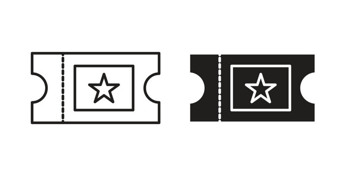 Ticket icon vector pictogram pack. icon vector template