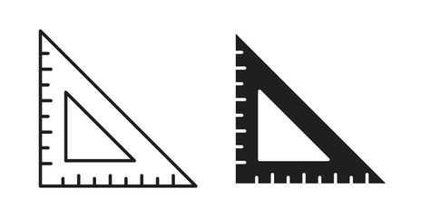 Triangle ruler icon vector pictogram pack. icon vector template © Rubina