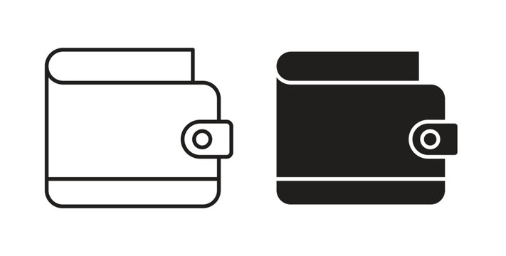 Wallet icon vector pictogram pack. icon vector template