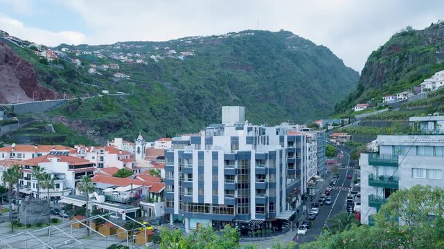 Ribeira brava town on madeira island in portugal