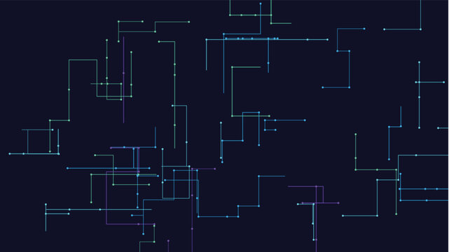 Cybernetic grid with horizontal and vertical data lines representing global information systems.