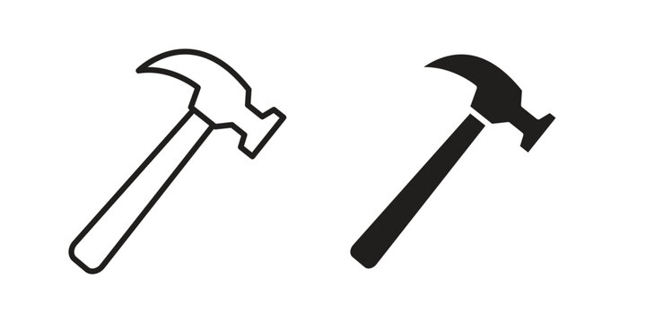 Hammer icon for ui app design and web designs