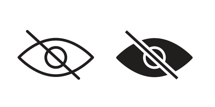 Hide icon for ui app design and web designs
