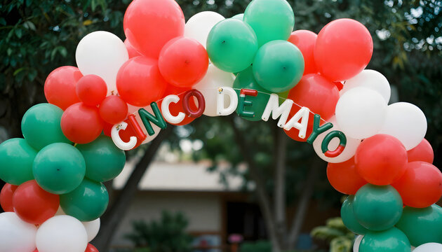 Decorative Cinco De Mayo May 5, 2026 Background with Traditional Papel Picado and Mexican Ornaments. Best for Cinco De Mayo and Mexico Independence Day Banner., created with generative ai