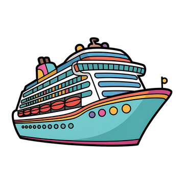 A colorful cruise ship sails through calm waters on a sunny day nnn 53