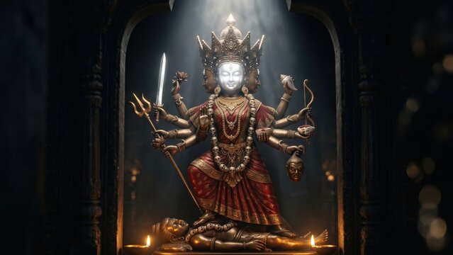 Siddhi Lakshmi Bronze Idol &ndash; Ancient Nepali Temple Sculpture