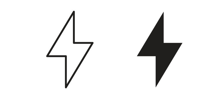 Lightning bolt icon for ui app design and web designs