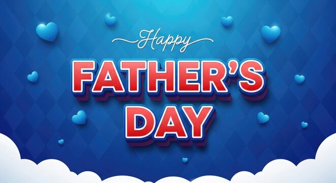 Happy father's day celebrate dad with a beautiful blue background design