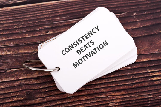 Memo pad with inspirational quotes Consistency beats motivation