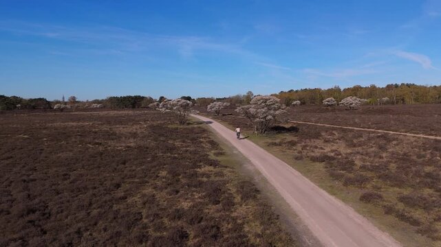Drone Tracking a Cyclist on Spring Heath