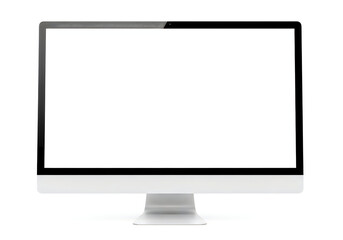 Fototapeta premium Modern computer monitor with sleek design and minimalist appearance isolated on white background