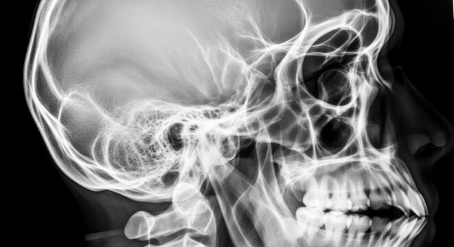 X-ray of Human Skull - Medical Imaging.