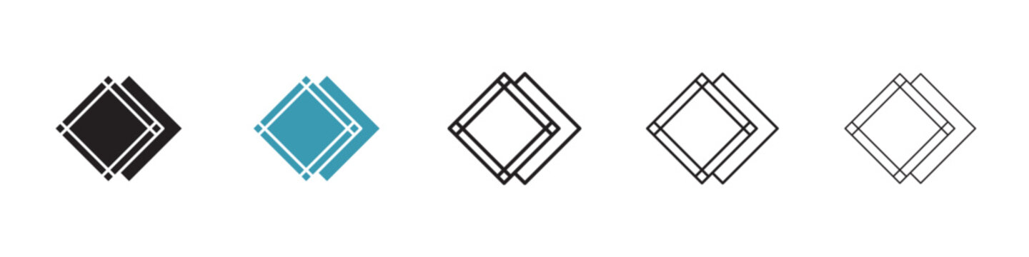 Handkerchief vector icon logo or illustration