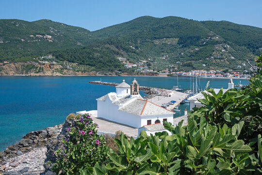 Panorama of Skopelos town, Sporades, Thessaly, Greece
