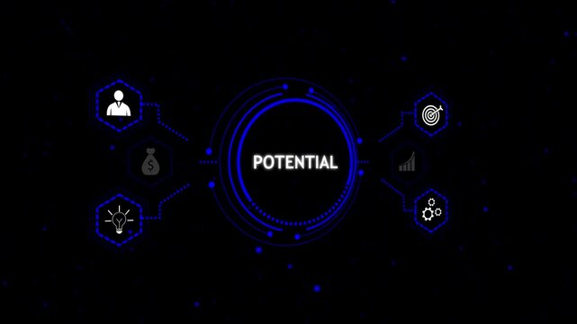 Potential dashboard interface animation for business analysis. Digital system visualizes performance insight and capability review. Modern UI supports strategic planning decisions.