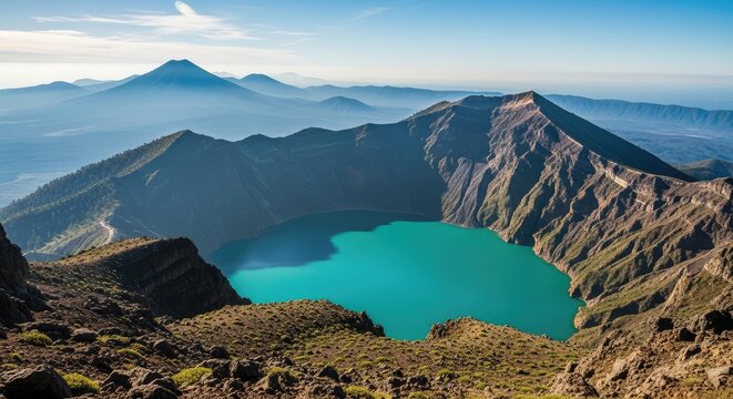 Mount bromo's stunning crater lake a volcanic landscape in east java indonesia