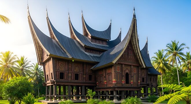 Traditional Minangkabau House Architecture, Indonesia - Cultural Heritage