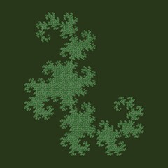 Fototapeta premium Fractal Greenery: A Lush Abstract Design