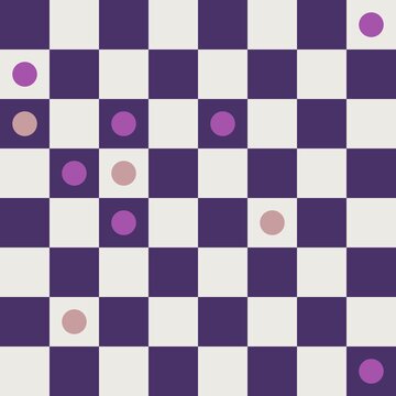 Abstract Geometric Pattern with Purple and Beige Circles