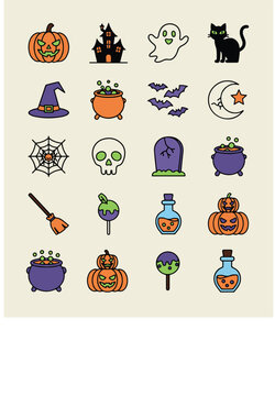 Halloween icons
