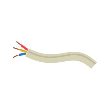 Colored Simple Shape Cable Wire Icon Vector Template Illustration Design