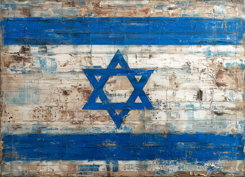 Grungy Israel Flag