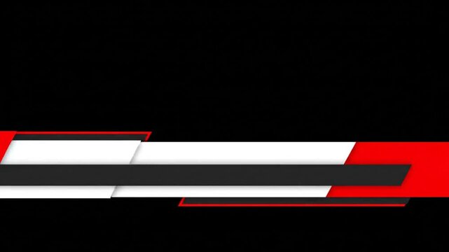 Abstract lower third animation for presentations with modern geometric design elements on black background