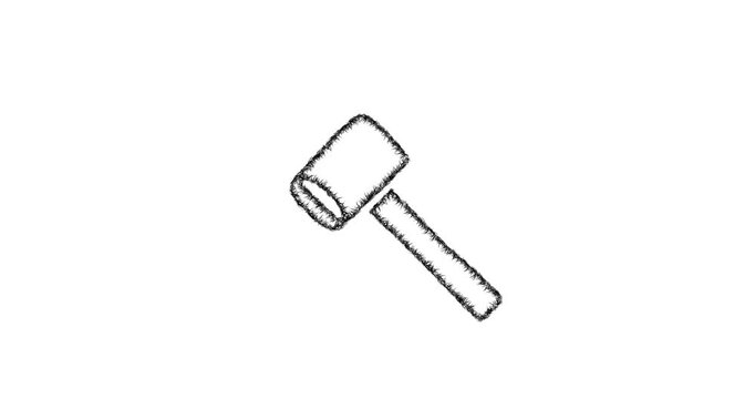 Sketch mallet icon animation - smooth progressive reveal