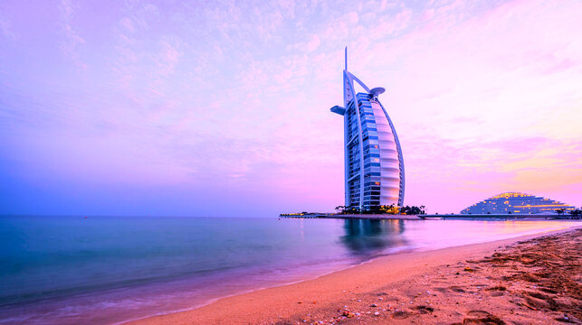The towering Burj Al Arab, Dubai