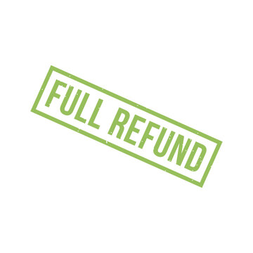 Full Refund Stamp, Full Refund Grunge Square Sign