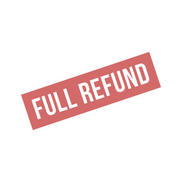 Full Refund Stamp, Full Refund Grunge Square Sign