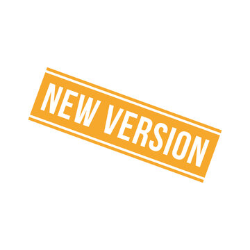 New Version Stamp, New Version Grunge Square Sign