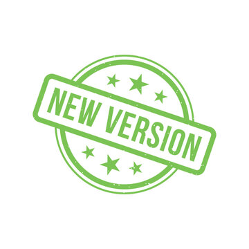 New Version Stamp, New Version Grunge Round Sign