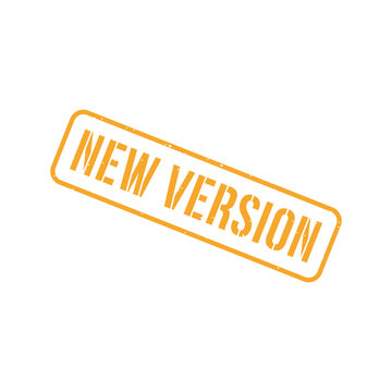 New Version Stamp, New Version Grunge Square Sign